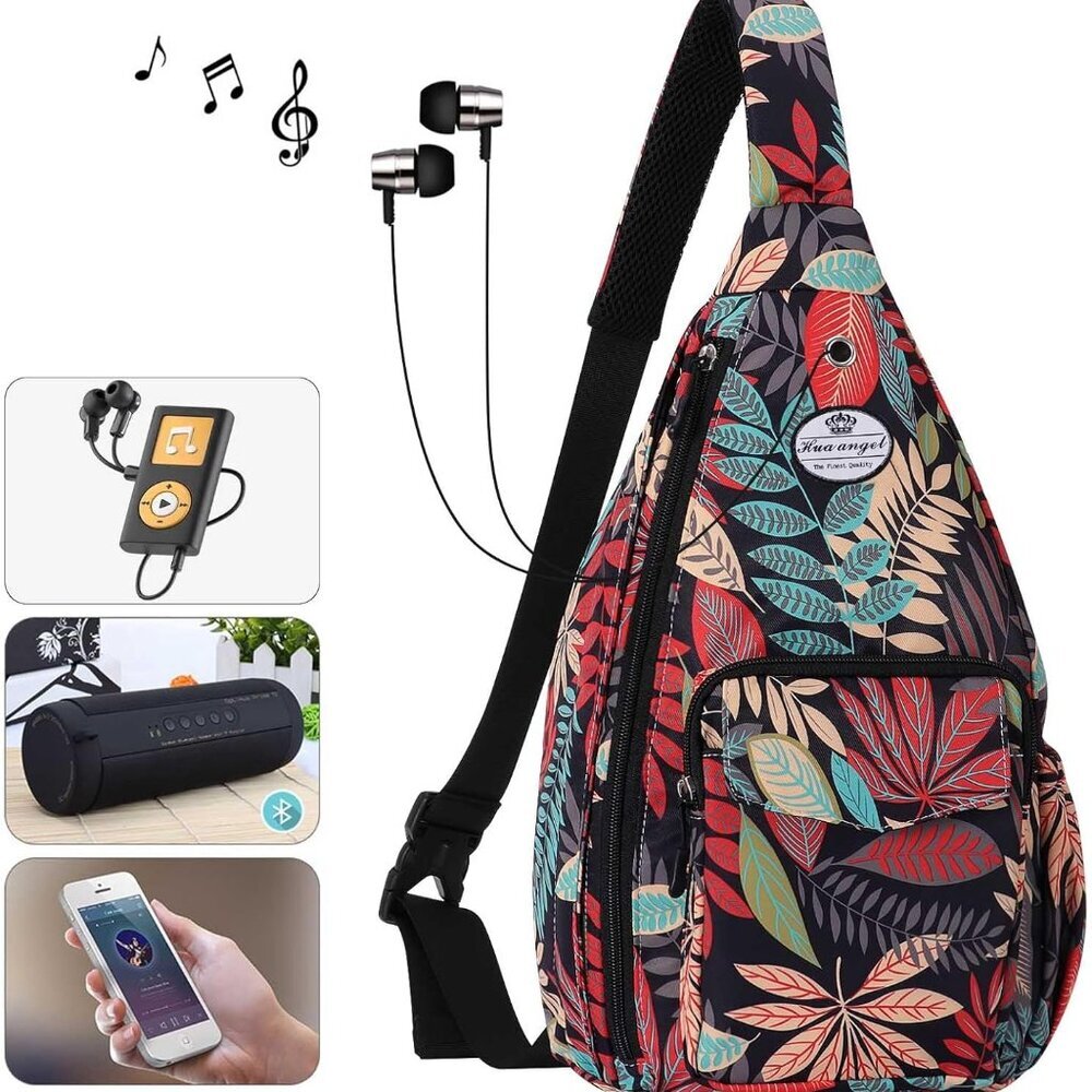 Versatile Red Maple Leaf Sling Bag - Lightweight … - image 2